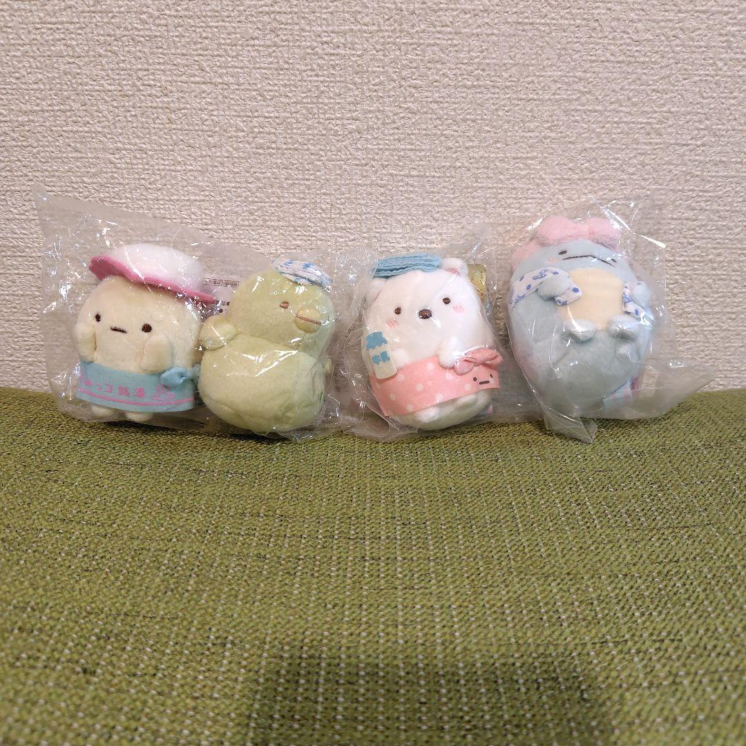 すみっコぐらし　銭湯 とかげ　しろくま　ペンギン たぴおか　てのりぬいぐるみ