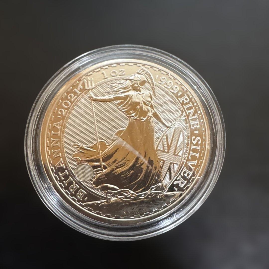 ゆきゆき2021年 ブリタニア 銀貨 1オンス　カプセル付き
