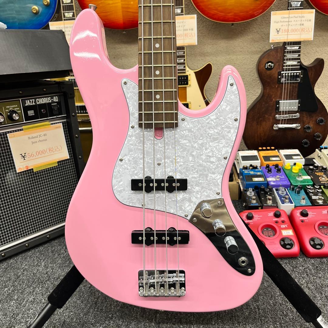 【11372】Bacchus WJB-330R ジャズベースタイプ ピンク
