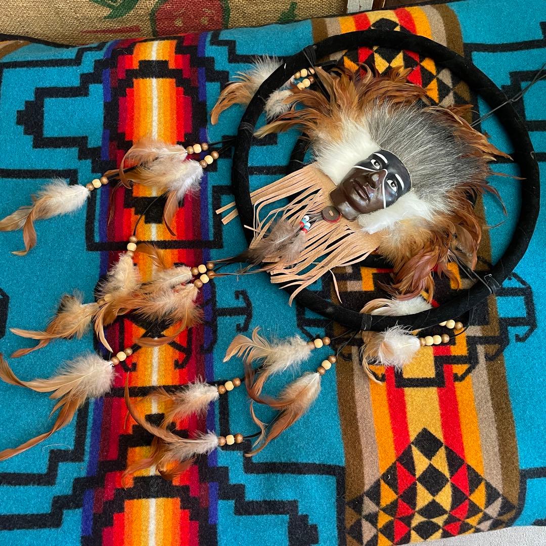 超レア！70's〜ネイティブアメリカン インディアン顔ドリームキャッチャーナバホ