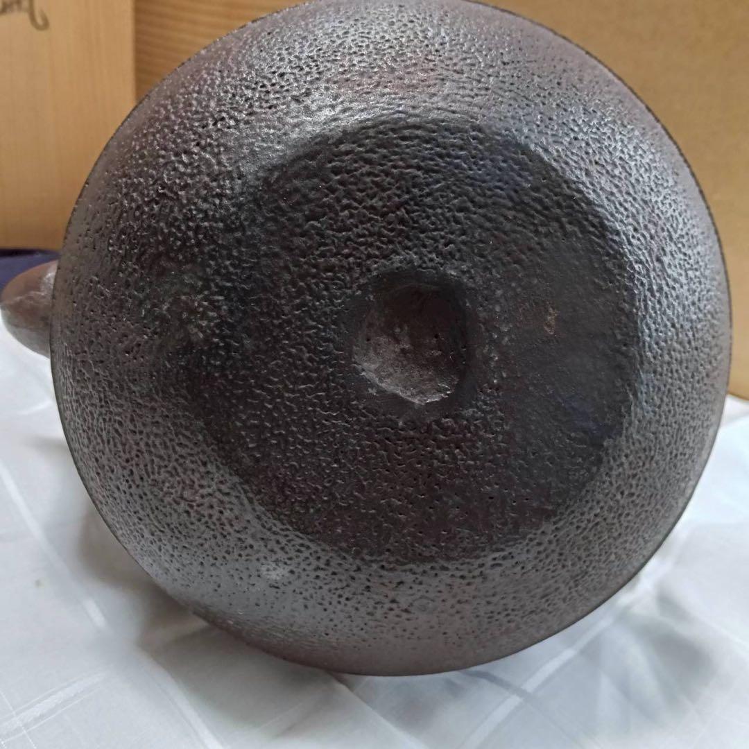 鉄瓶　真形浜松地紋 清光作 共箱あり 茶道具 鉄分補給 伝統工芸