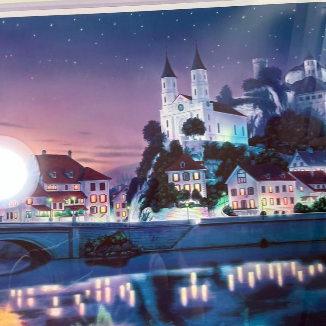 塚本 馨三　「ムーンライトシャトー」　絵画　ジクレー