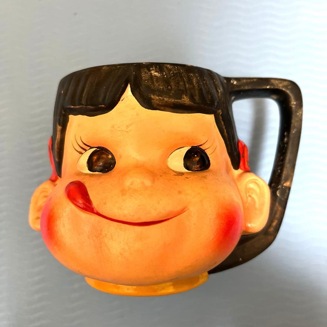 アンティーク　不二家　ペコちゃん　レトロ　マグカップ