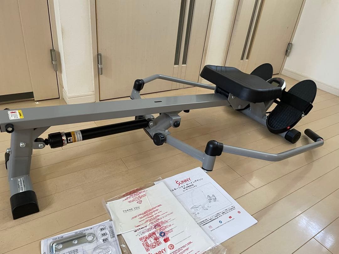 サニーヘルス&フィットネス ローイングマシン モニター付 動作確認済 美品