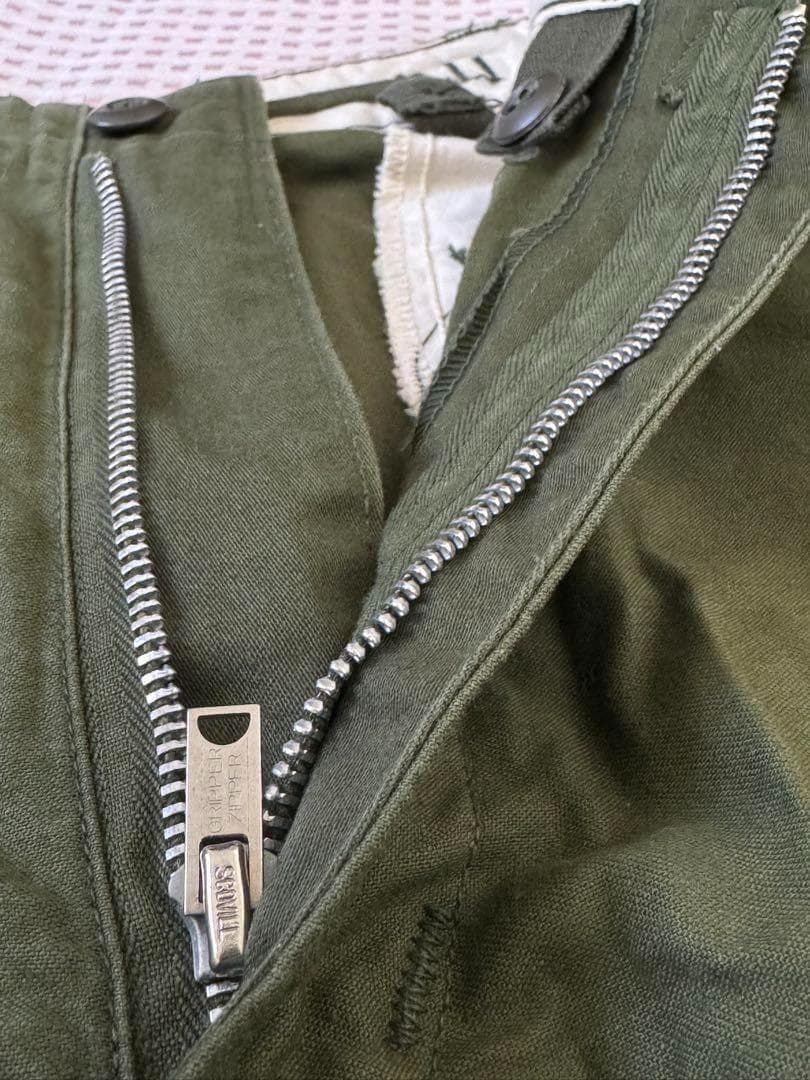 米軍 実物 M-65 フィールドパンツ アルミジップ