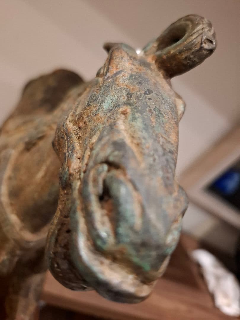 名豪家蔵出し ブロンズ馬の彫刻 台座有り