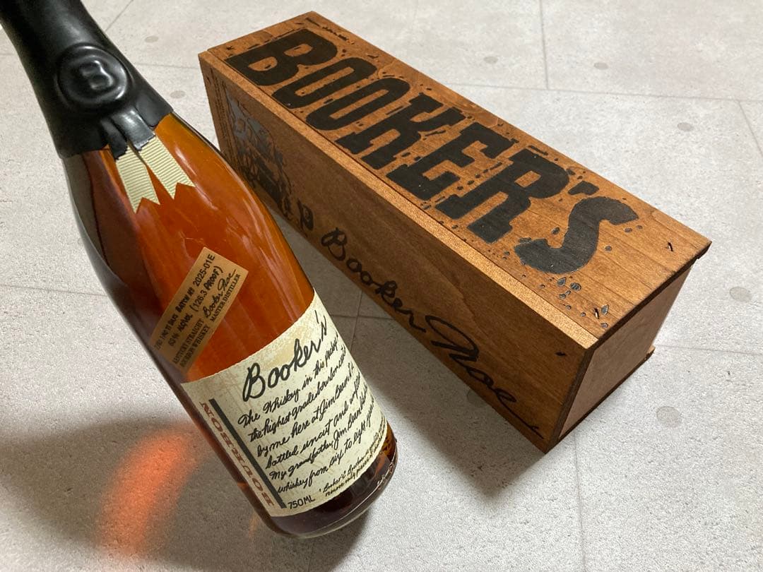 ウイスキー　ブッカーズ 2025バーボン 木箱　バッチ2025-01E