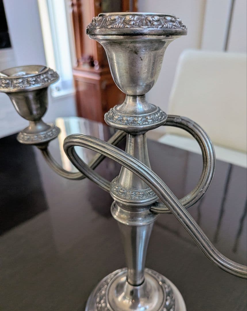 ヴィンテージ　lanthe of england　シルバーメッキ　キャンド燭台