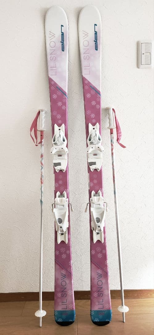 スキー板 エランELAN 140cm ストック 95cmセット 子ども用