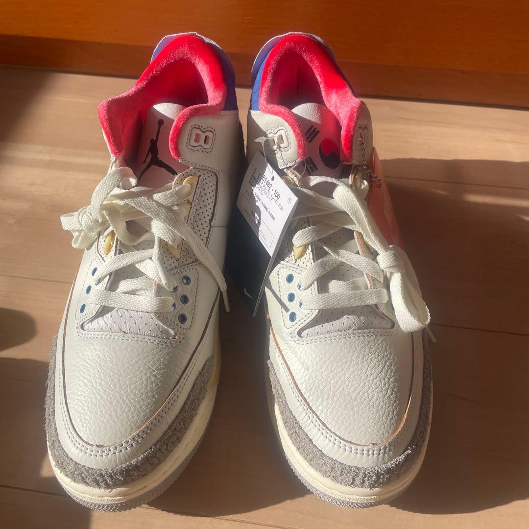 断*た様 NIKE Air Jordan 3 ホワイト/レッド/ブルー　ソウルジ