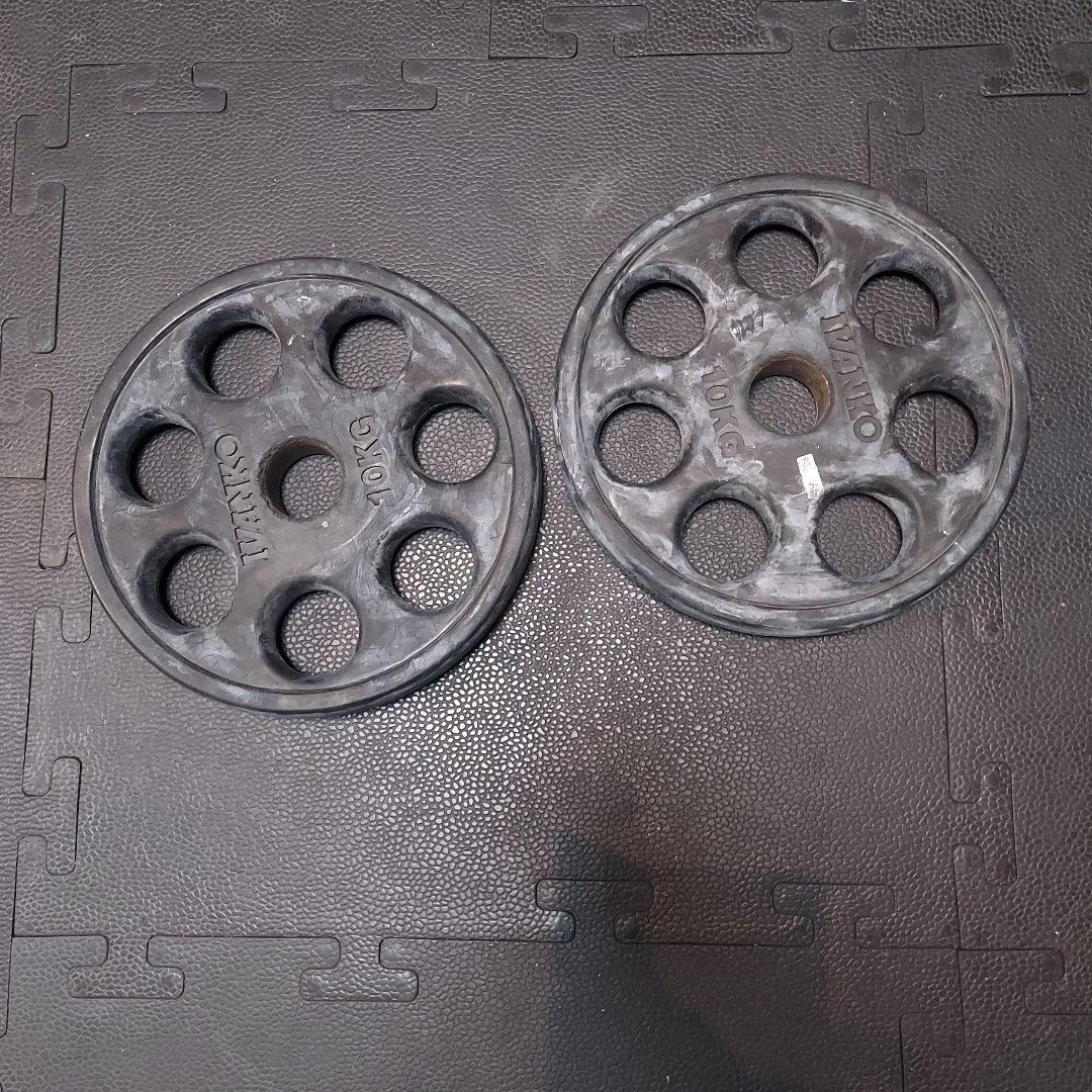 IVANKO　オリンピックラバーイージーグリッププレート　10kg2枚セット