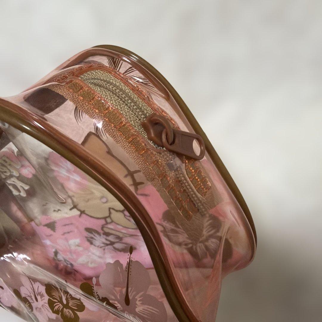 キティ　日焼けキティ　ハイビスカス　ポーチ　サンリオ