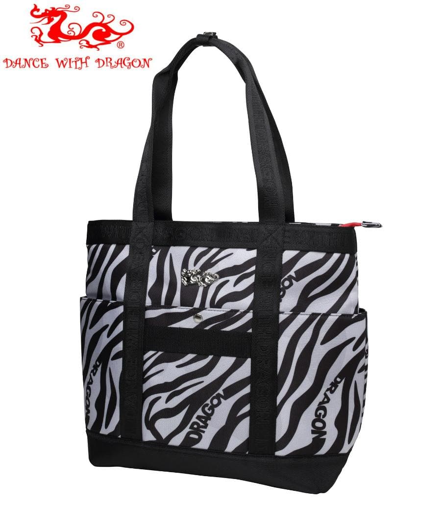 新品☆ダンスウィズドラゴン トートバック☆ゴルフカバン☆ゼブラ