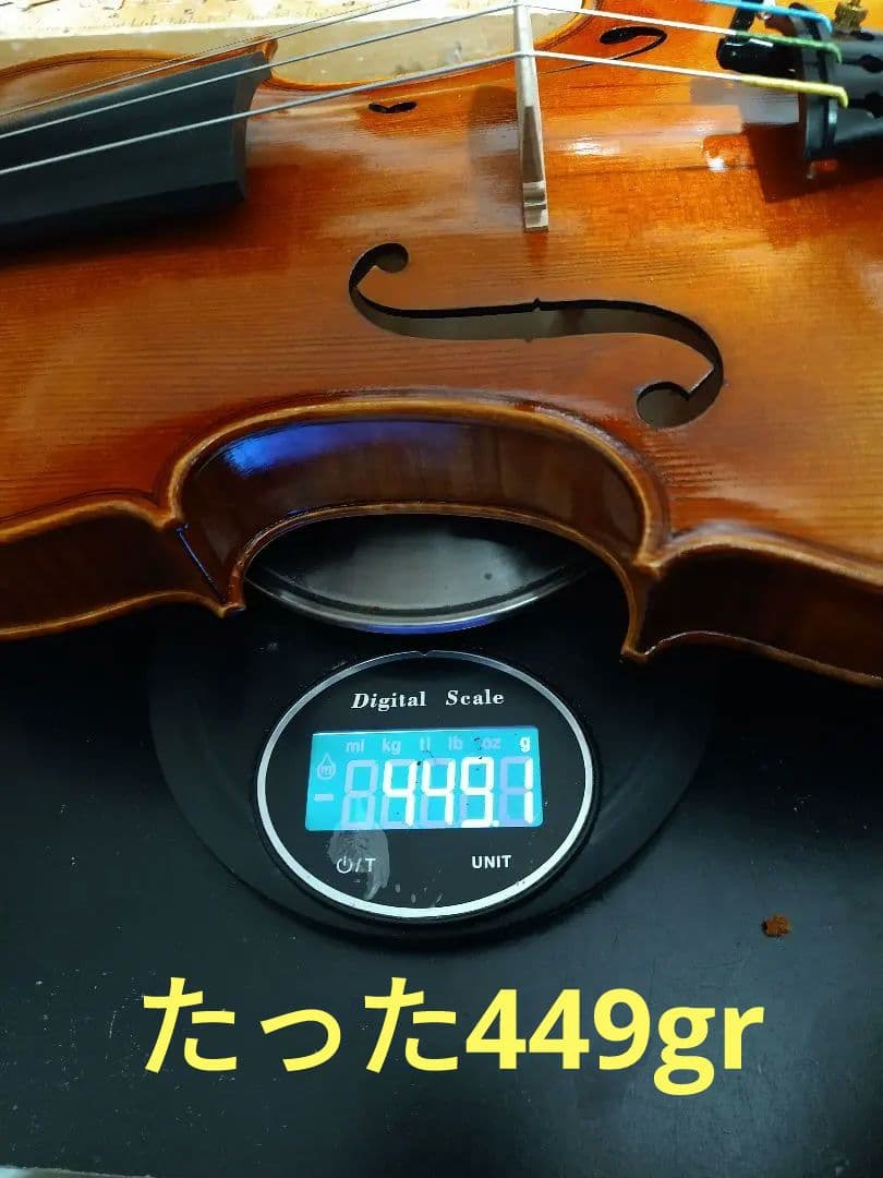 新品　オイルニス バイオリン　１ピース最高美しいトラ目メープルバック＆サイド板