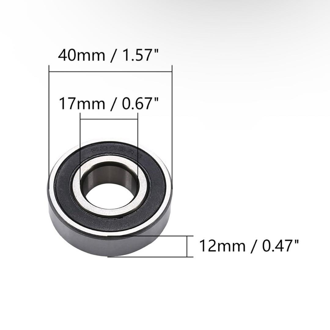 両面ゴムシール 6203RS ベアリング 深溝玉軸受 ミニベアリング