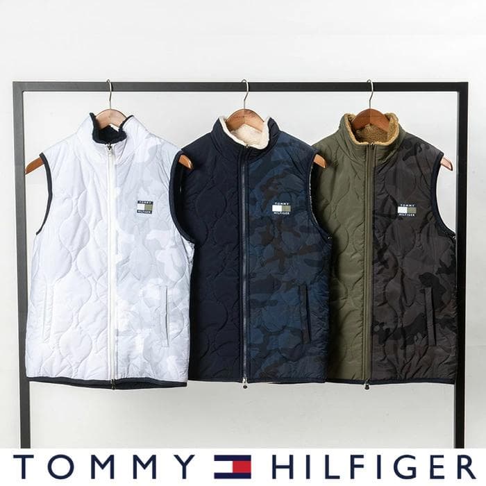 【新品未使用】トミーヒルフィガーフリースベスト (THMA369)OL　L