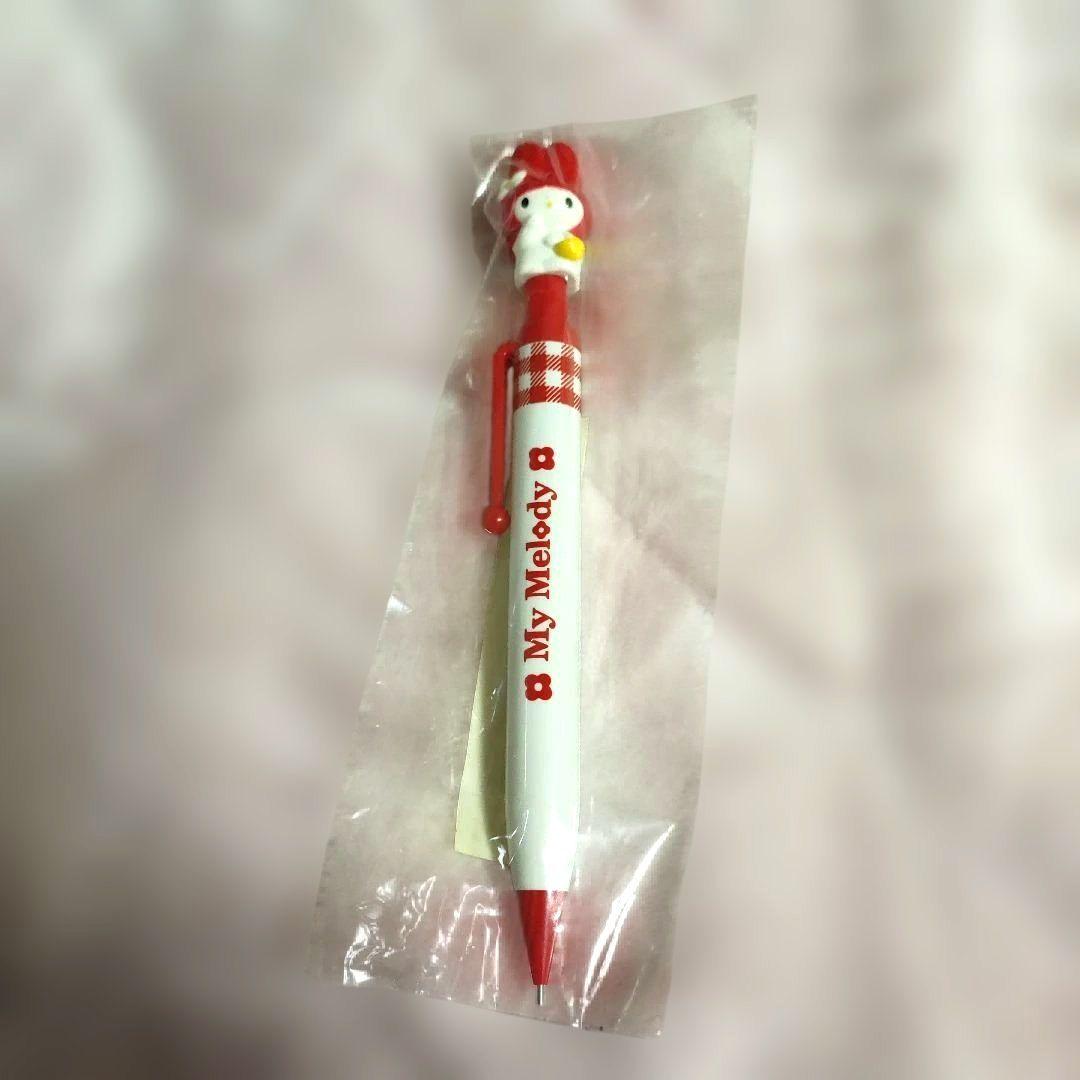 My Melody シャープペンシル 赤・白 チェック柄　レア