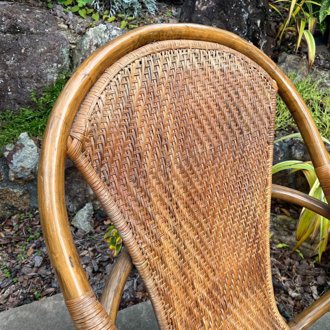 ラタン製 モダン 円形リラックスチェア