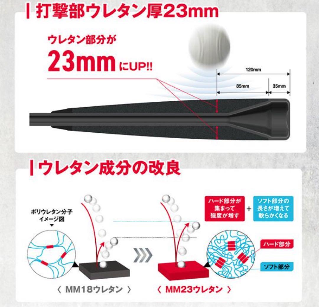 めちゃ飛び！野球 軟式 SSK MM23 トップ　83cm/平均700g バット