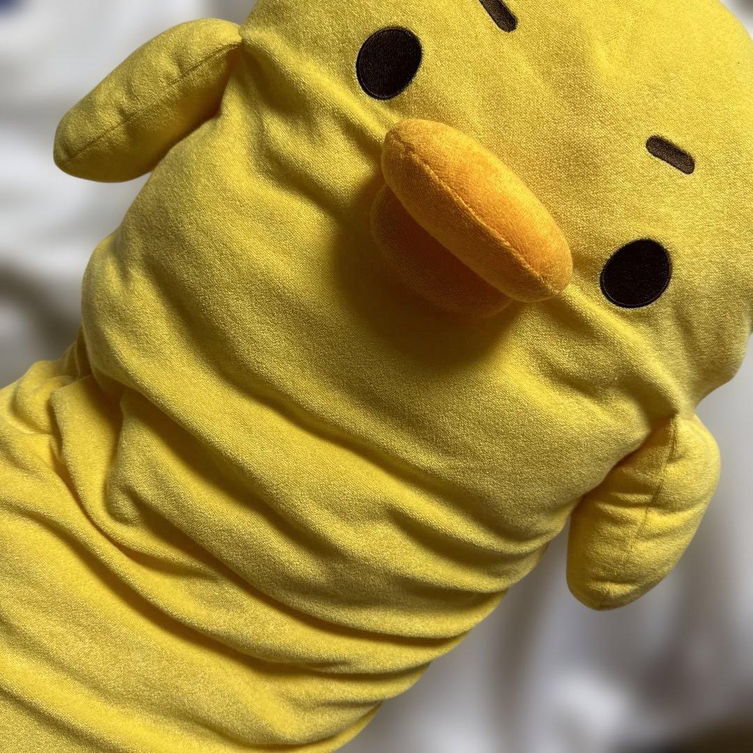 希少　新品　リラックマコラボキイロイトリ ビッグロング抱きぐるみ