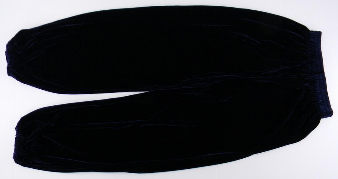 太極拳 ベロア調 太極服 上下 L サイズ 男女両用 藏青色【新品】