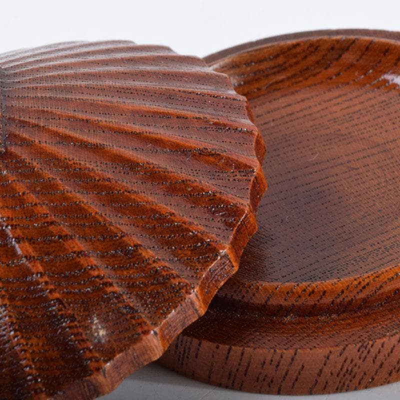 茶道具　山中塗　中村宗悦作　傘香合　共箱　V　8956