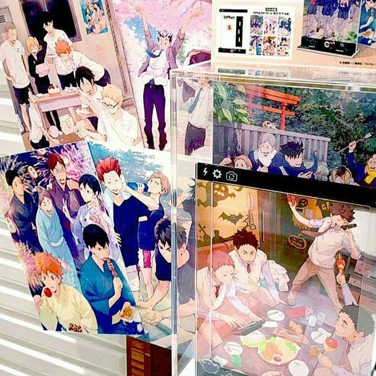 ハイキュー!! アニまるっ！限定アクリルフレーム & ポストカードセット 美品