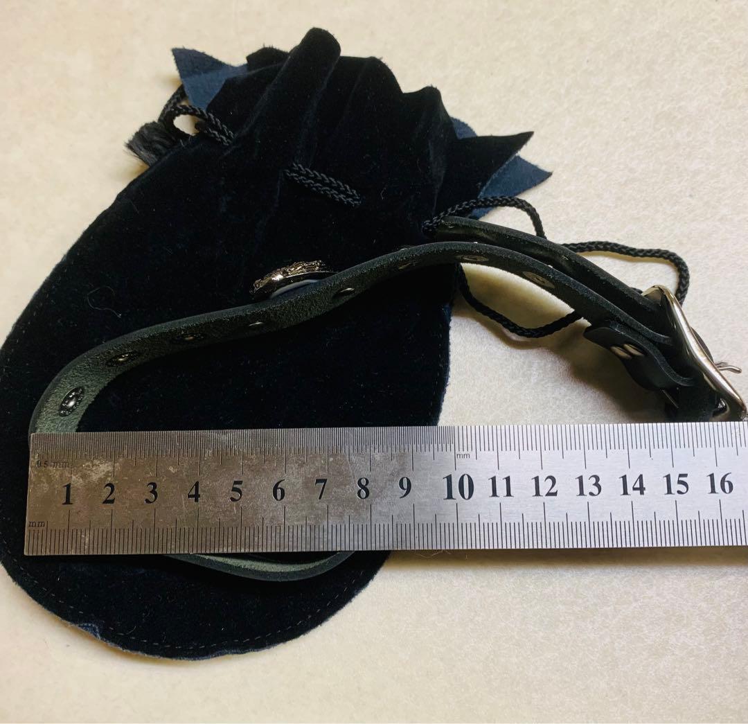 hide 目玉　レザー　ブラック　黒　レザーチョーカー　ストラップ　ネックレス