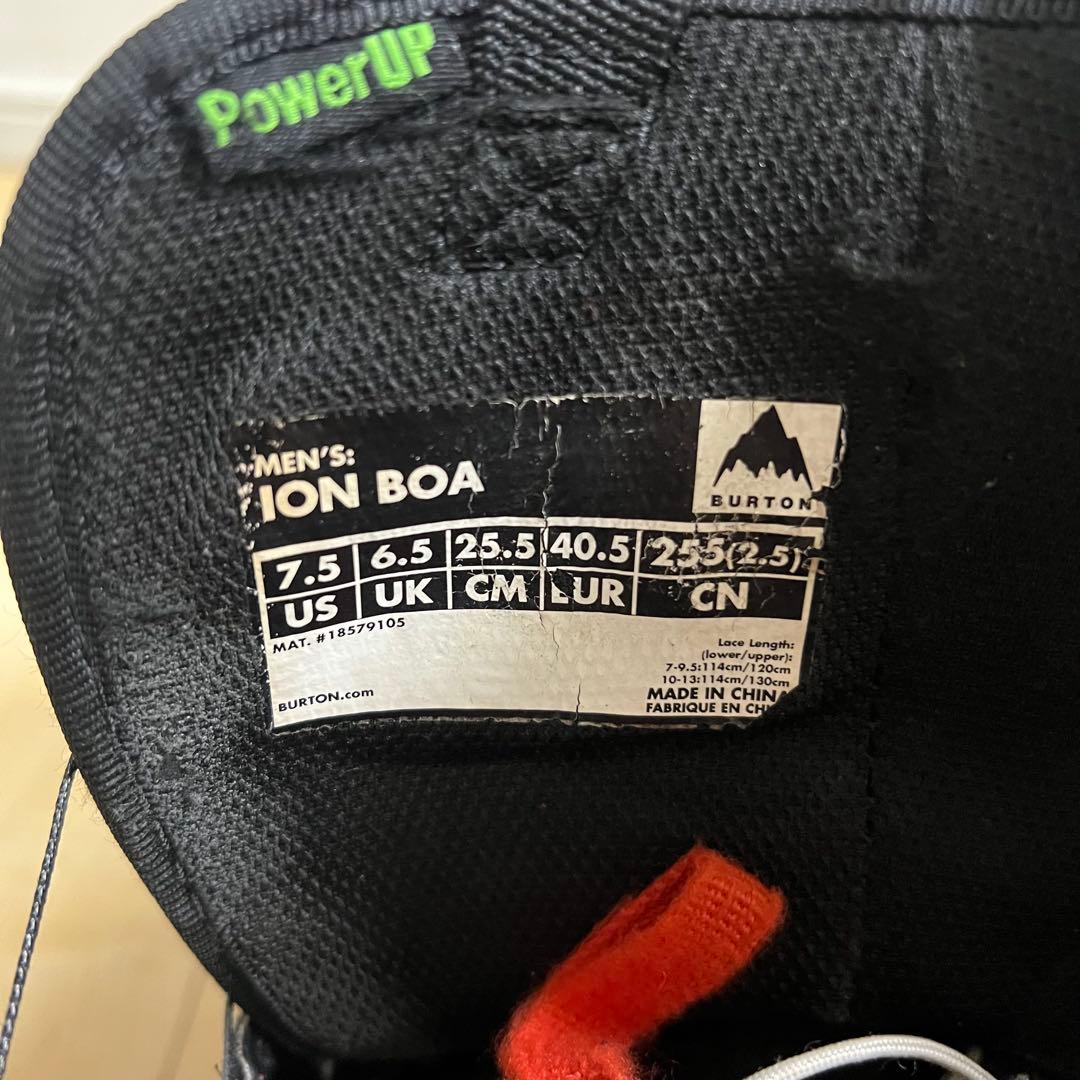 【即日発送】BURTON スノボブーツION BOA アイオンボア 25.5cm