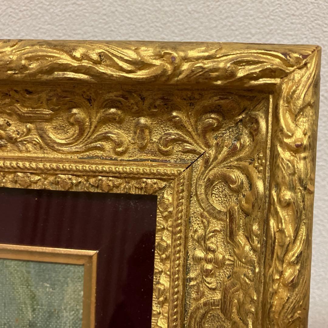 モーリスマルタン印象派風景画 金色フレーム付き15Ｆ