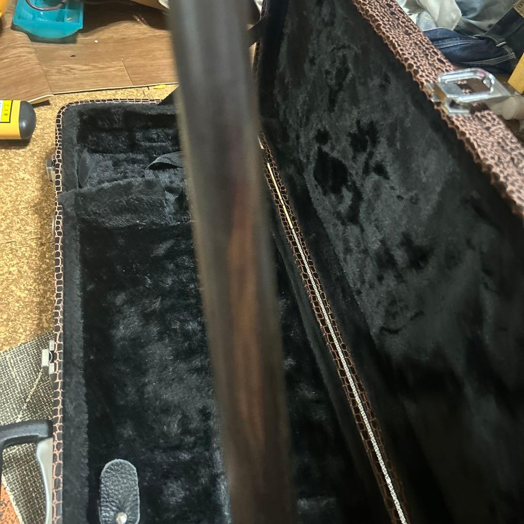 蛇皮 奄美三味線｜奄美大島 福盛堂購入　黒檀｜蛇皮胴巻き｜調整済｜ハードケース付