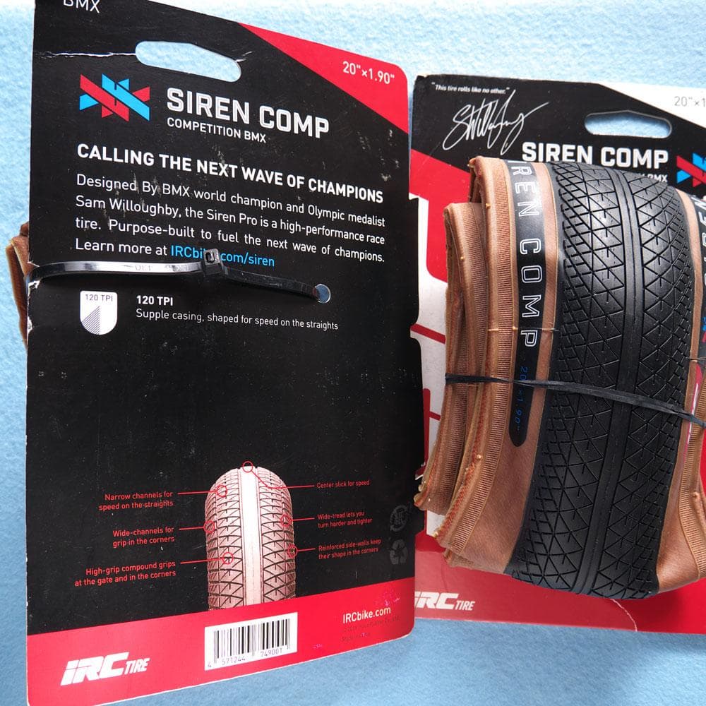 未使用 2本 IRC SIREN COMP 20x1.90 タイヤ 小径車