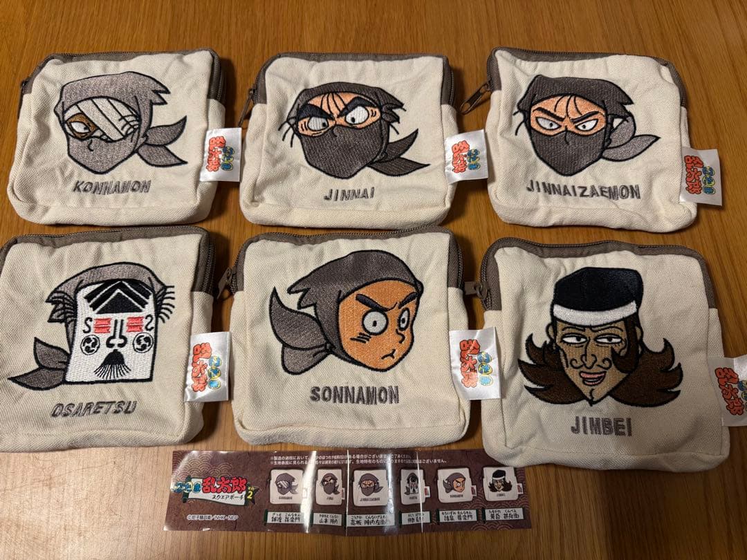 忍たま乱太郎　スクエアポーチ その2 6個セット