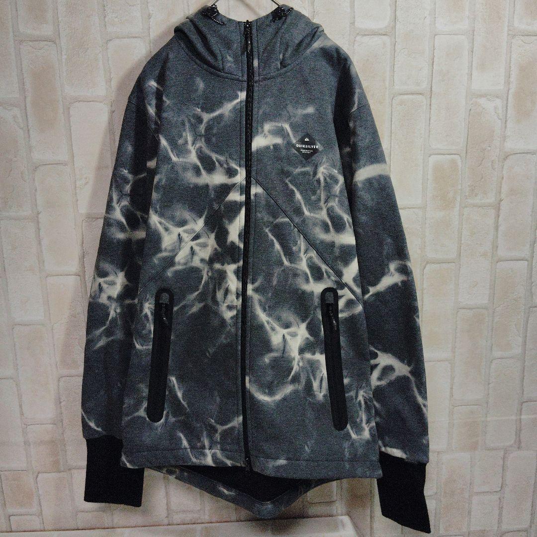 クイックシルバー　ナイロン　ジャケット　セットアップ　スキーウェア　総柄