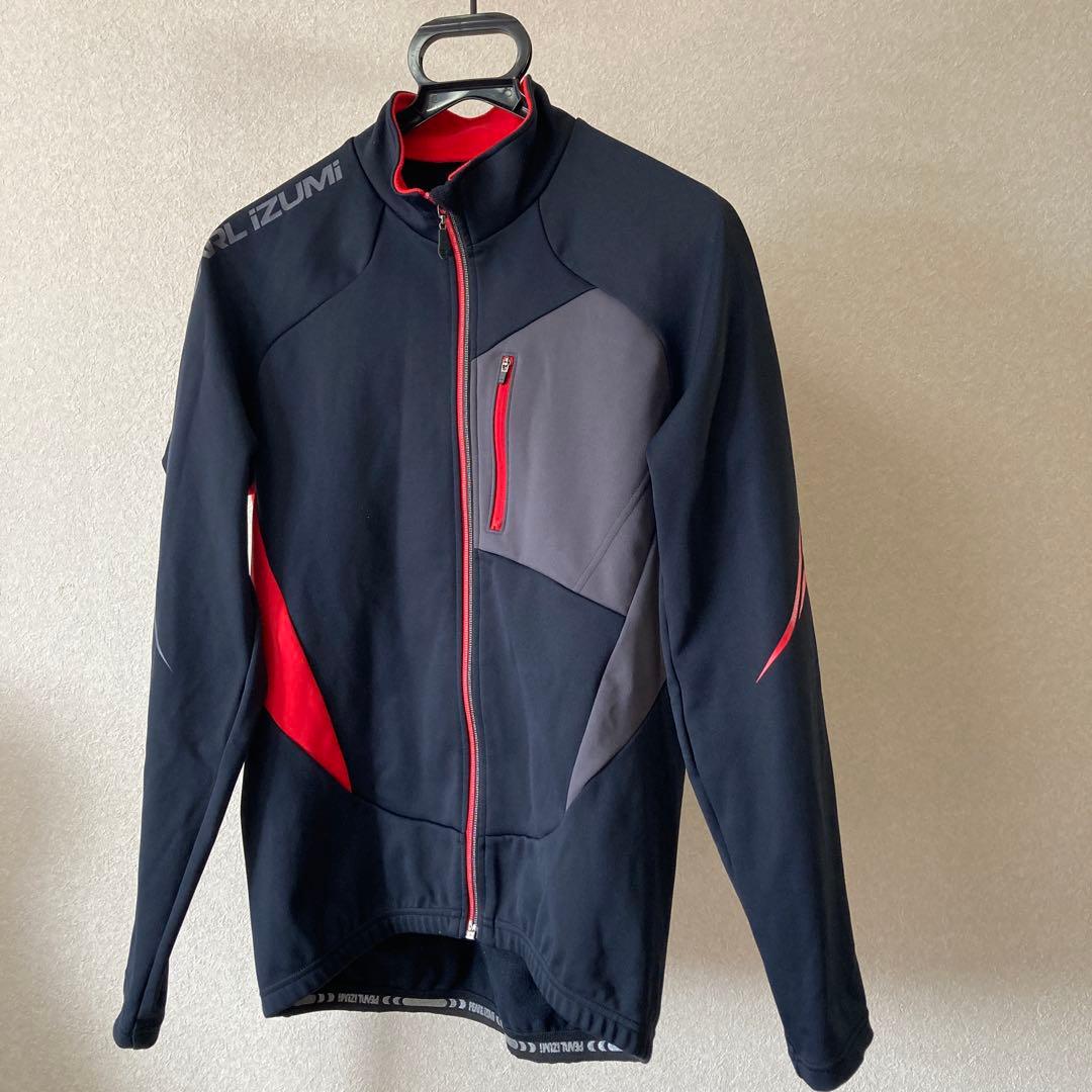 パールイズミサイクルジャケット　黒赤　L