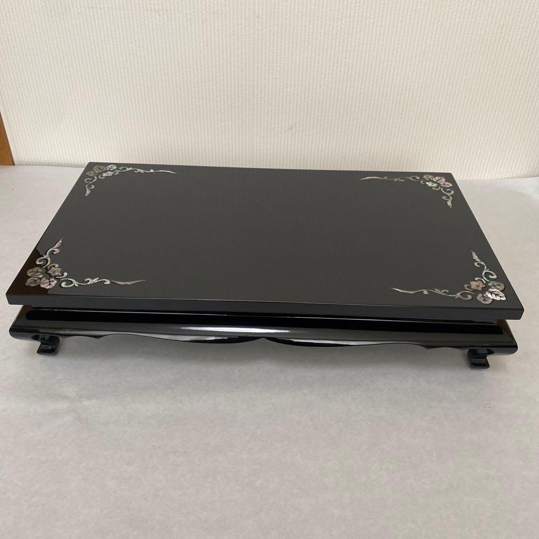 木製貝模様台　未使用