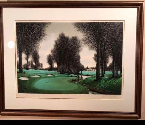 ジャックデペルト　ゴルフ場風景　リトグラフ　絵画美術品
