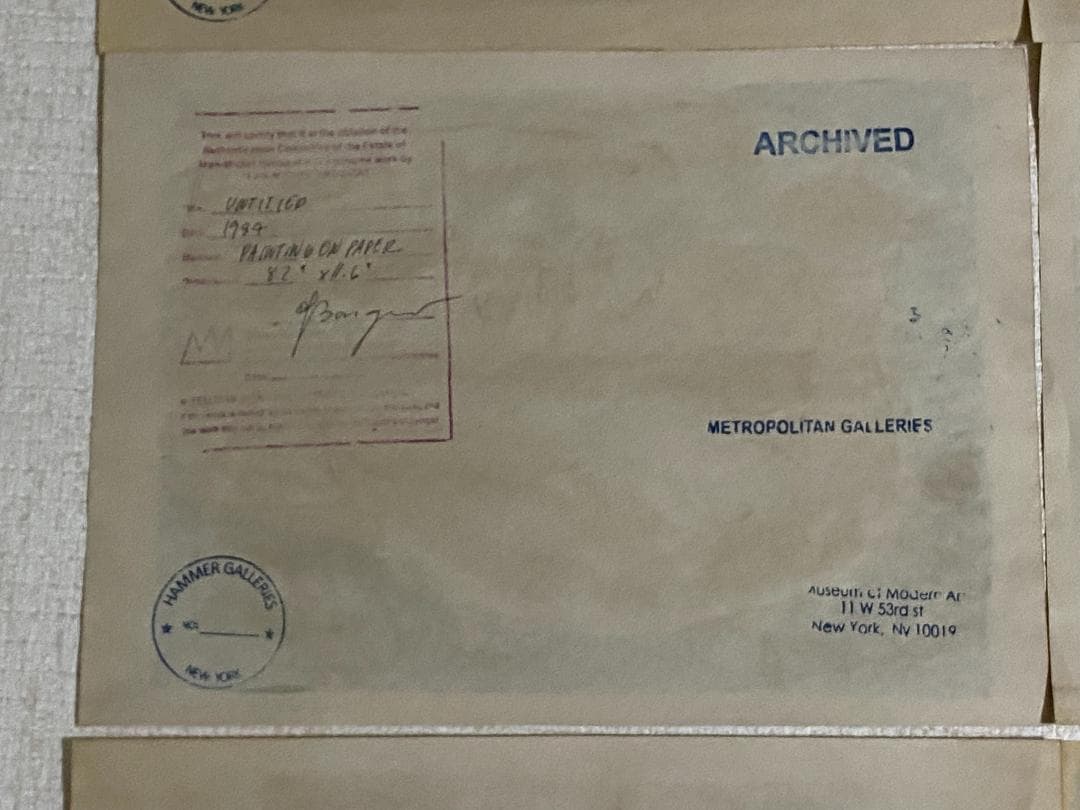 【まとめ売り6枚】模写 肉筆 サインあり ジャン・ミシェル・バスキア 油彩