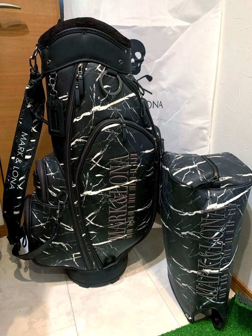 希少　即完売　マークアンドロナ　mark&lona キャディバッグ　大理石柄