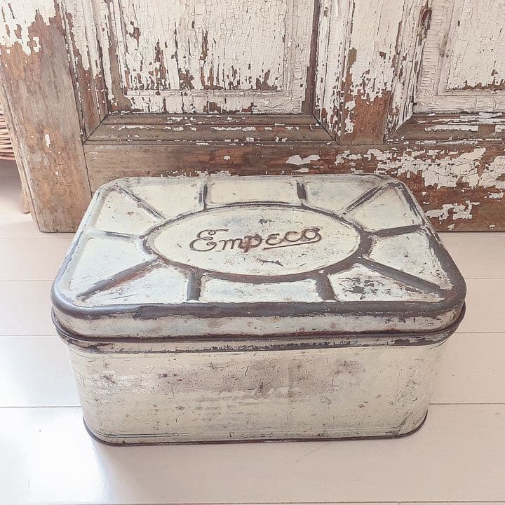 アンティーク＊　EMPECO ティン缶　TIN ケース ボックス　ブレッド缶