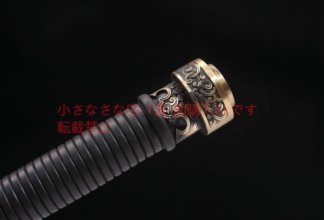 純銅黒金古刀二級黒檀模様鋼 古兵器 武具 刀装具 日本刀 模造刀 居合刀