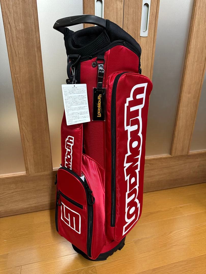 LOUDMOUTH レッドキャディバッグ