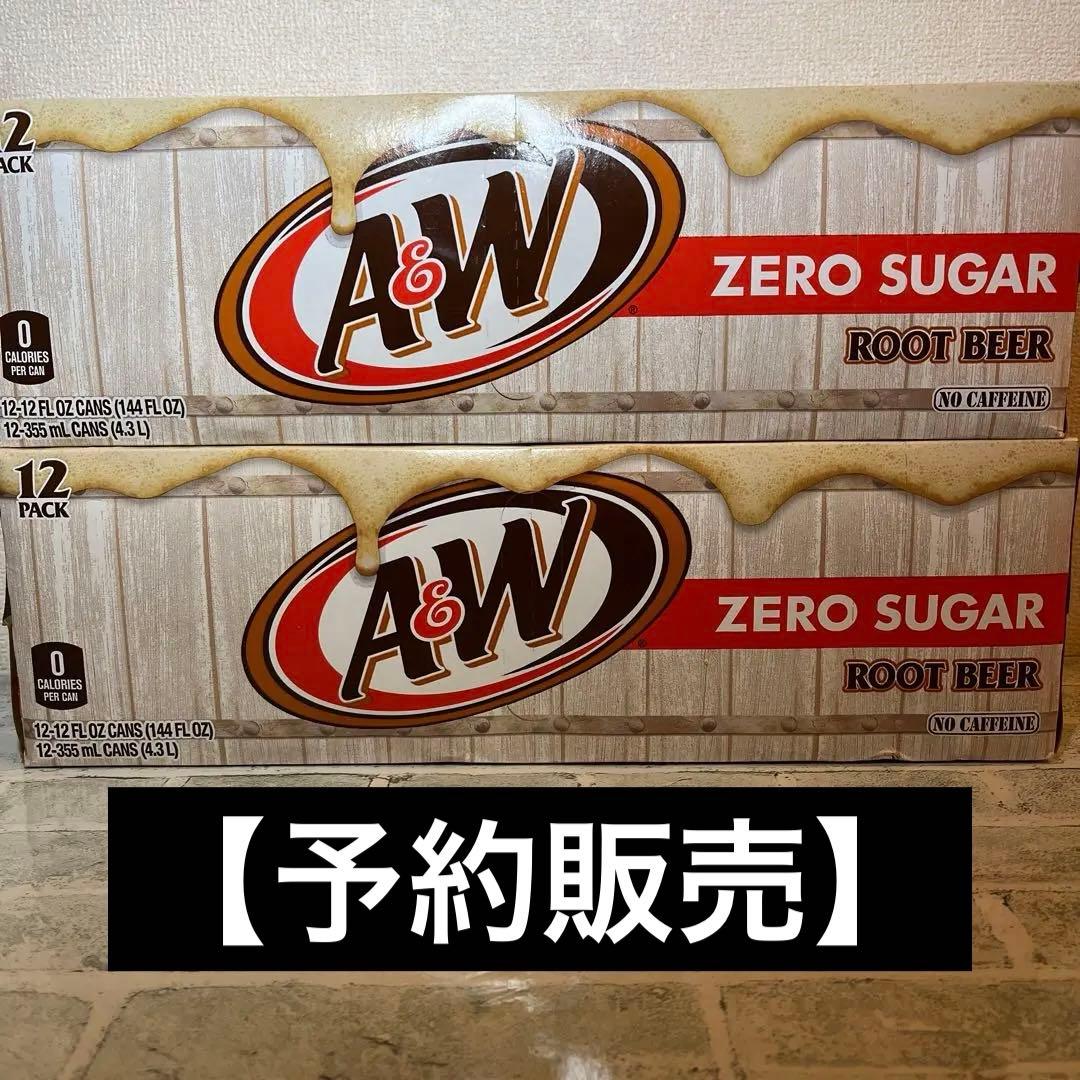 A&W ZERO SUGAR ROOT BEER 12缶✖︎４ケース