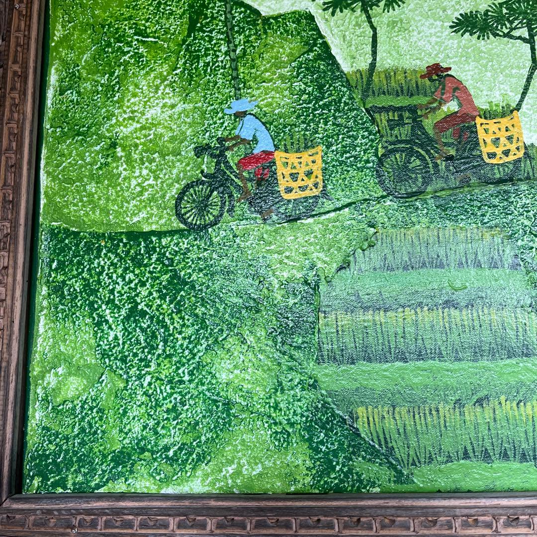 【直接引き取り】アジアン　バリウブド　特大サイズ　絵画　パネル