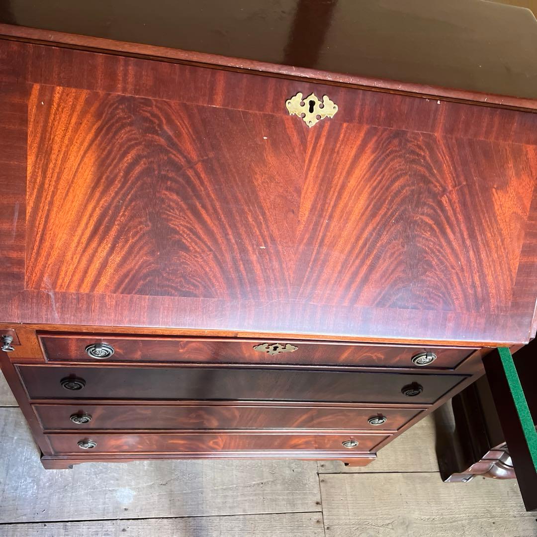 マホガニー ライティングビューロー