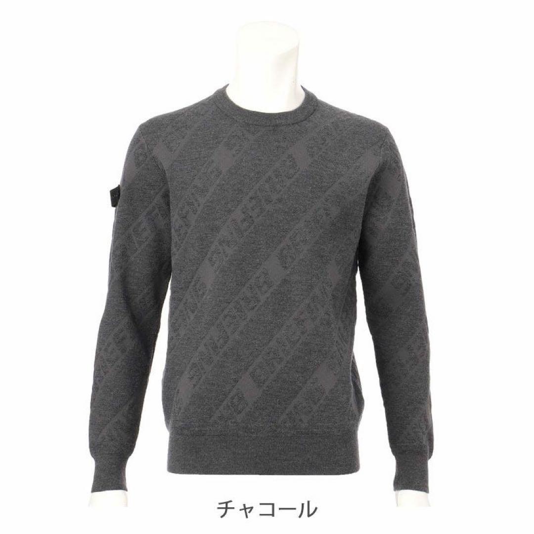 ブリーフィング　クルーネックニット　チャコール