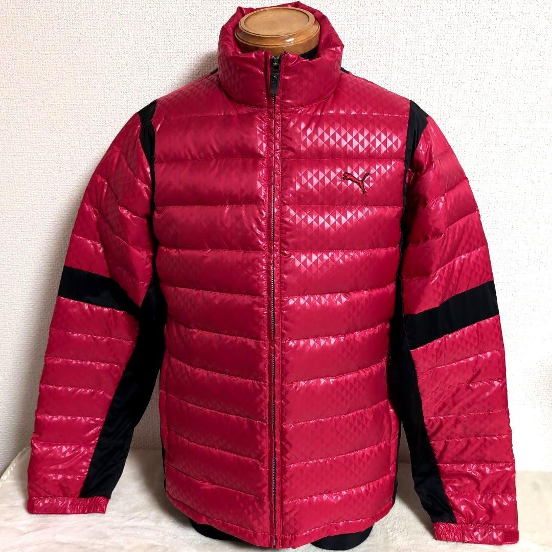 dp2 PUMA GOLF ダウンジャケット 赤×黒 メンズMサイズ