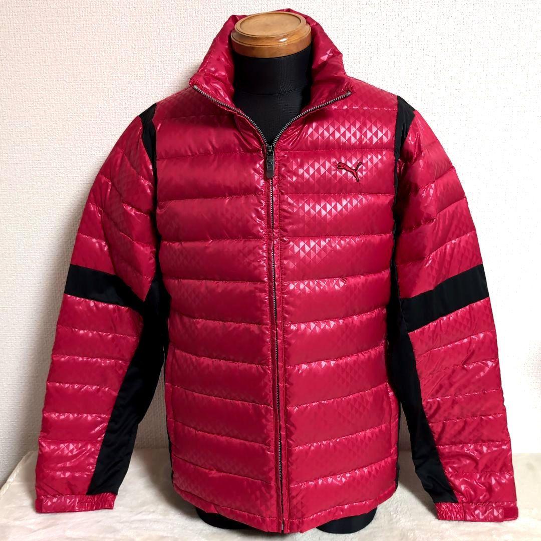 dp2 PUMA GOLF ダウンジャケット 赤×黒 メンズMサイズ