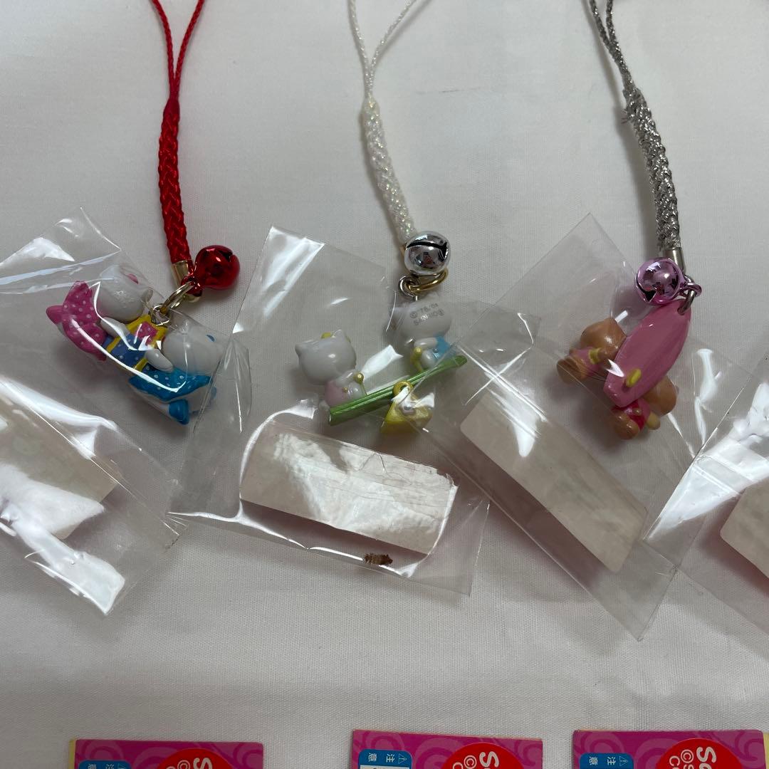 新品◆ハローキティ ご当地キティ 根付けストラップ キティ&ミミィ 10個セット