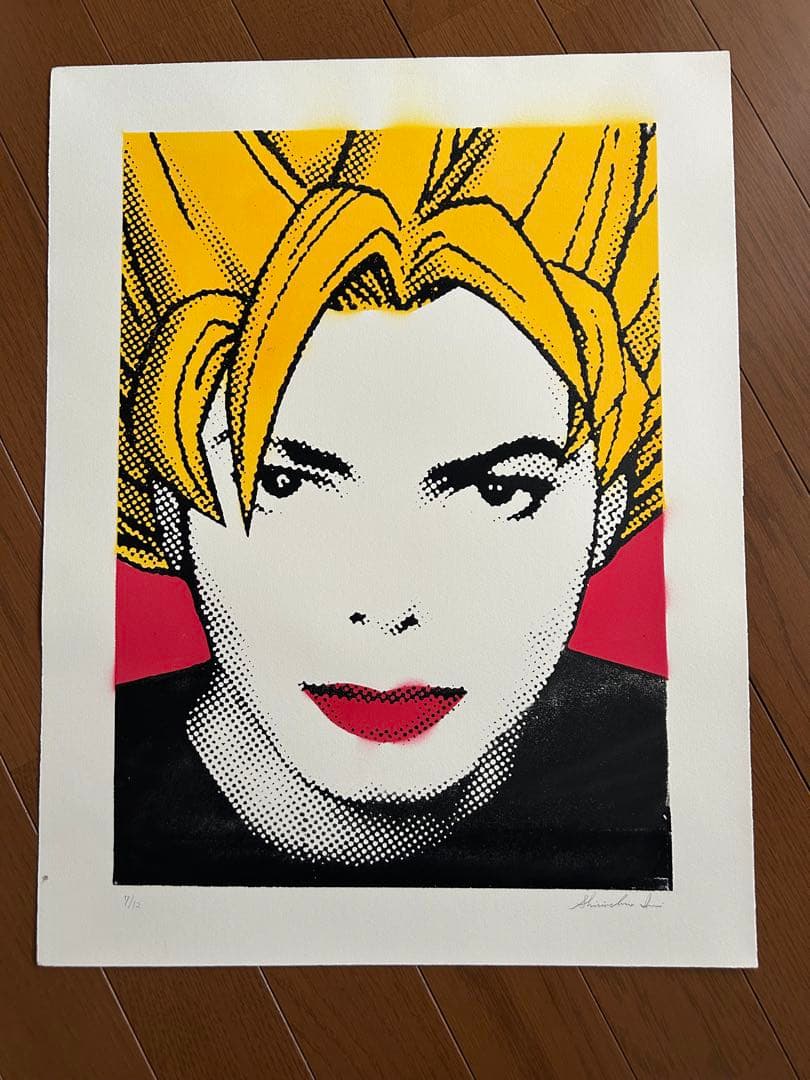 乾シンイチロウ シルクスクリーンbeat it ゲルニカ　マイケルジャクソン